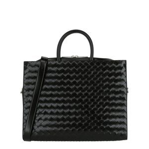 Bottega Veneta Intrecciato Leather Briefcase Black Unisex-Adult
